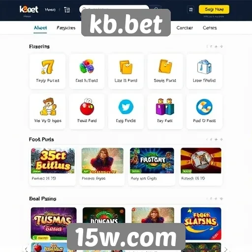 Navegação intuitiva no site de jogos kb.bet